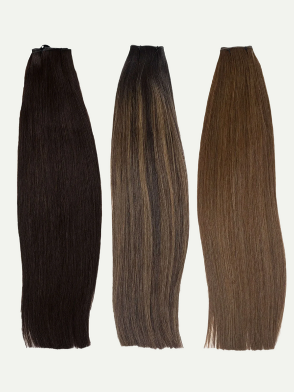 Machine Weft Natural Hair Extensions | 100 gms